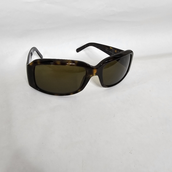 Prada Vintage 2000s Brown Tortoise Shell Rectangular Sunglasses - Picture 6 of 11